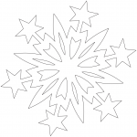 Snowflake Pattern with Christmas Stars