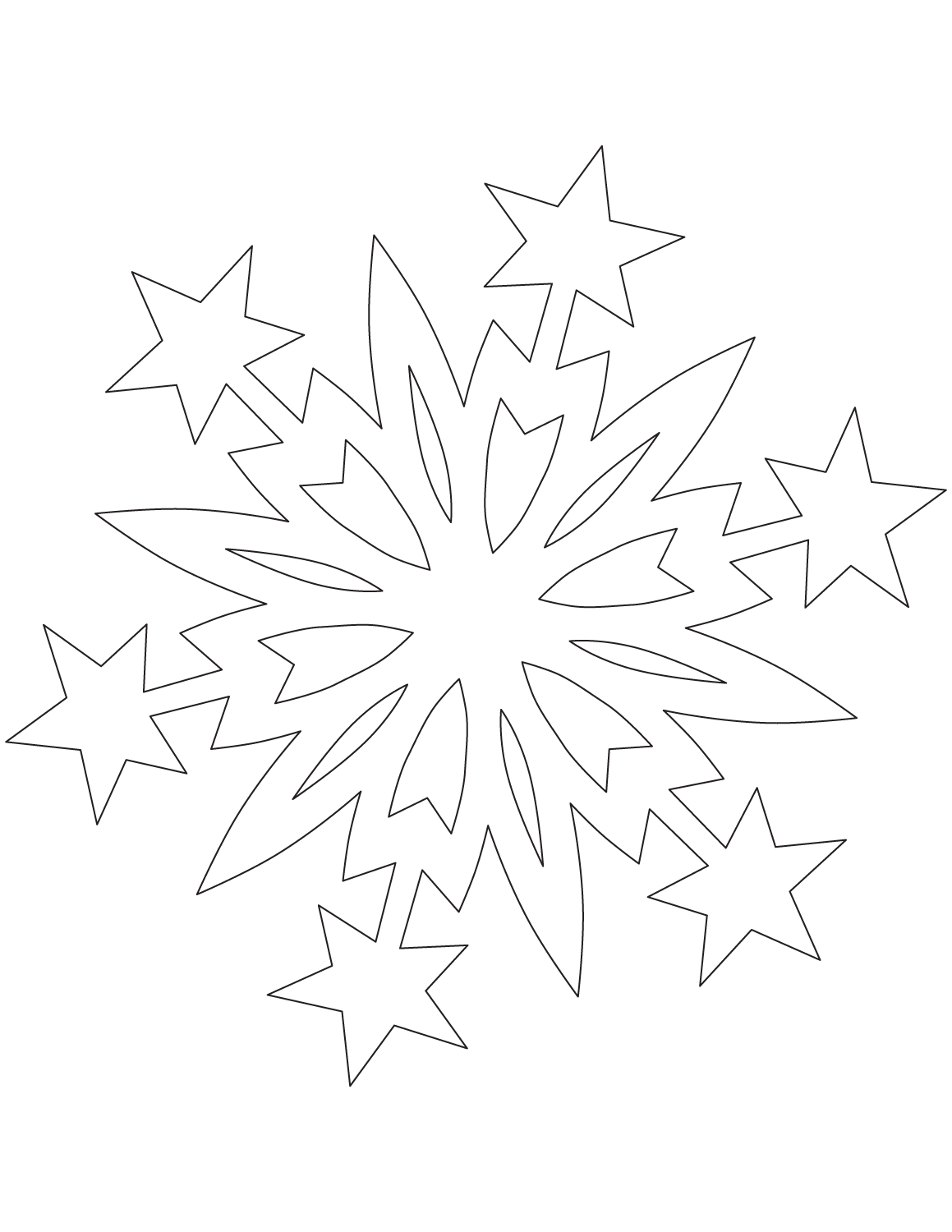 Snowflake Pattern with Christmas Stars
