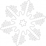 Snowflake with Christmas Trees