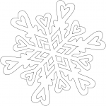 Snowflake Pattern with Hearts