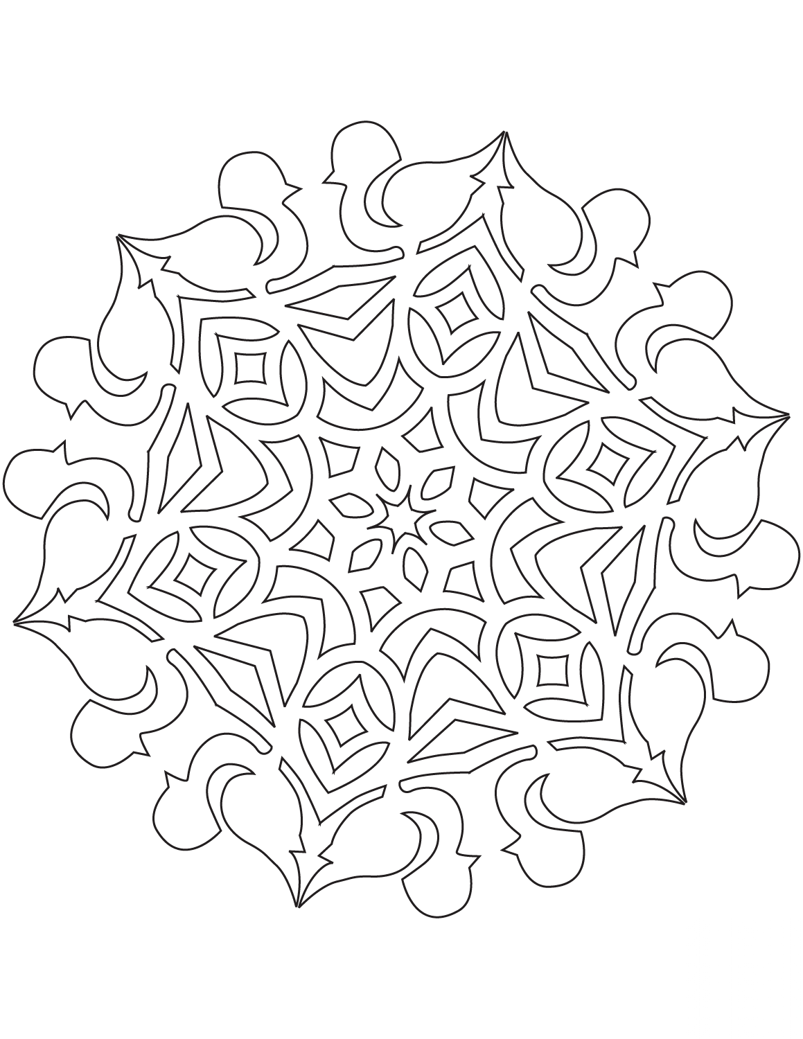 Snowflake with Bullfinch Bird