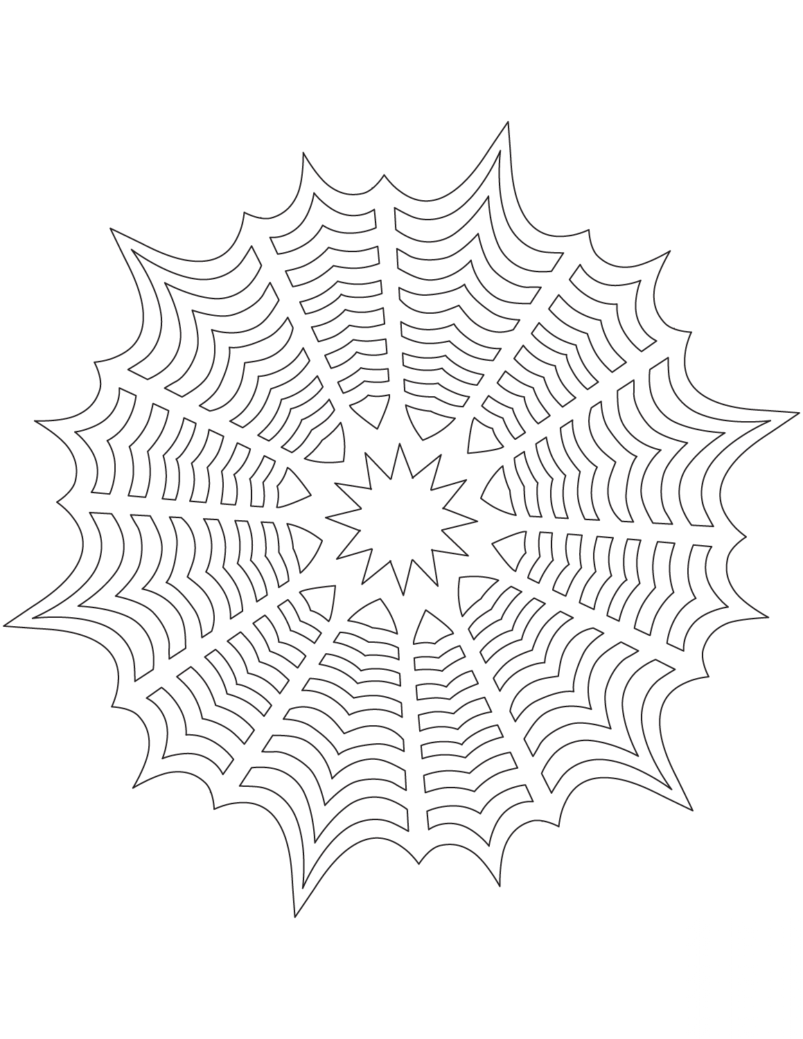 Snowflake with Spiderweb Pattern