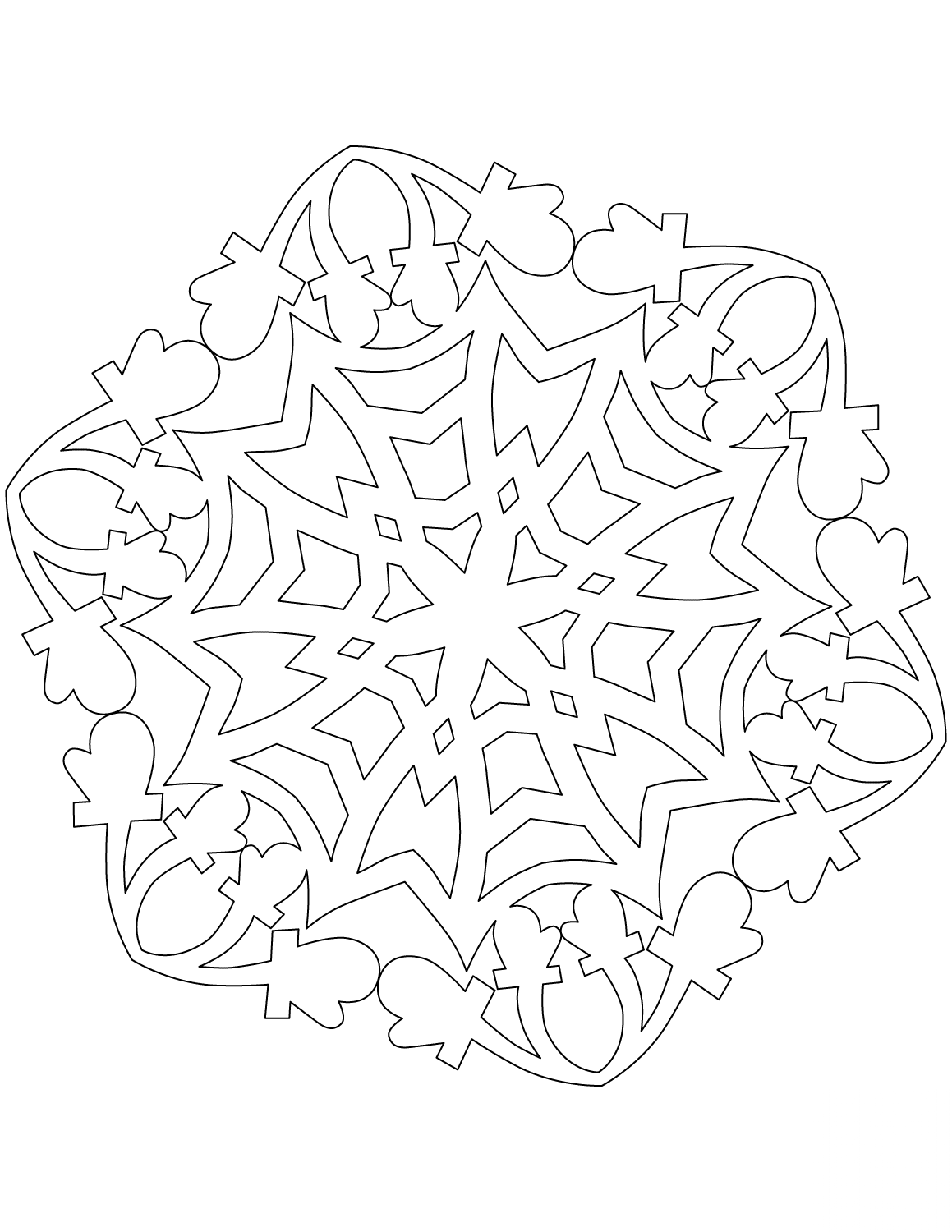 Snowflake with Mittens