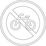 "No Bicycles" Sign in South Korea