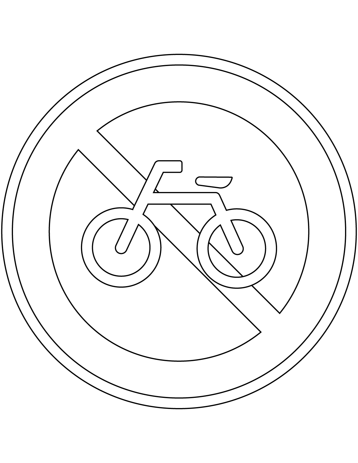 "No Bicycles" Sign in South Korea