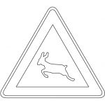 "Wild Animals Crossing" Sign in...
