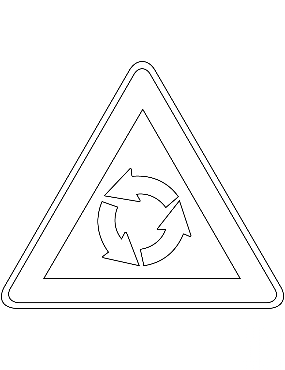 "Roundabout" Sign in South Korea