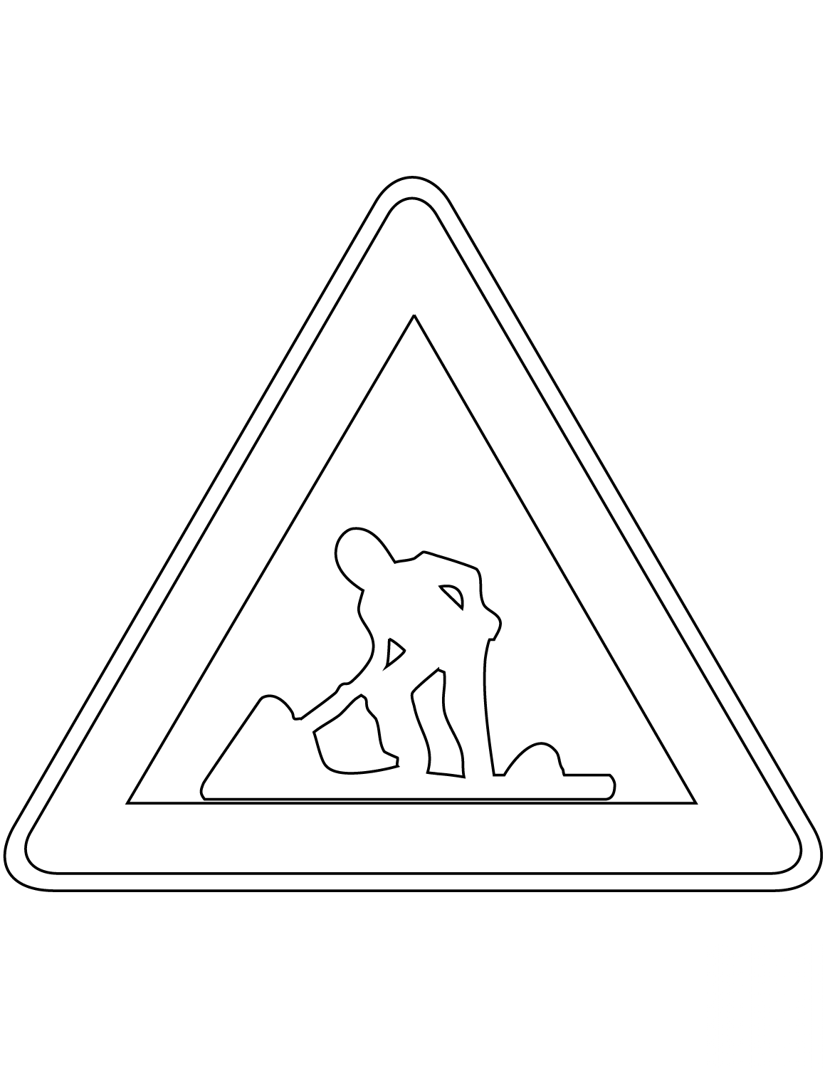 "Roadworks" Sign in South Korea