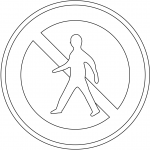 "No Pedestrians" Sign in South Korea