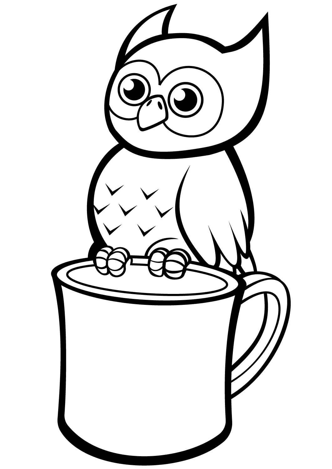 Cute Owl on a Mug