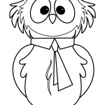 Cartoon Owl with Tie