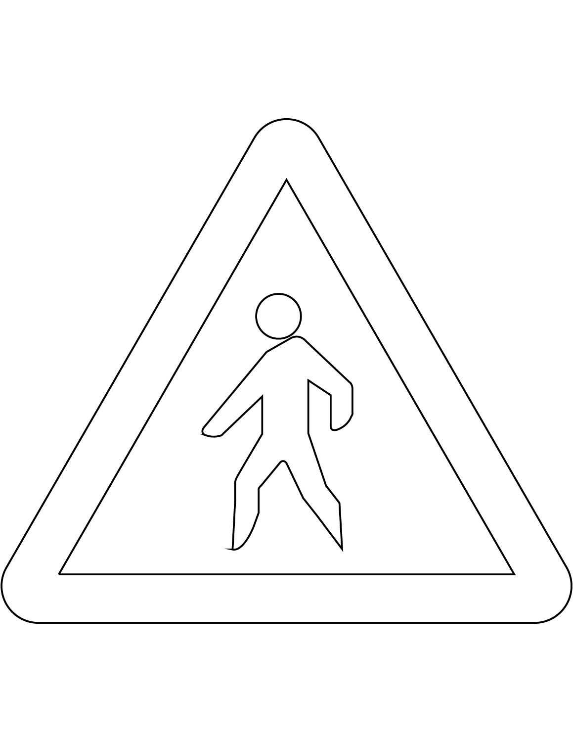 "Pedestrian Crossing Ahead" Sign in...