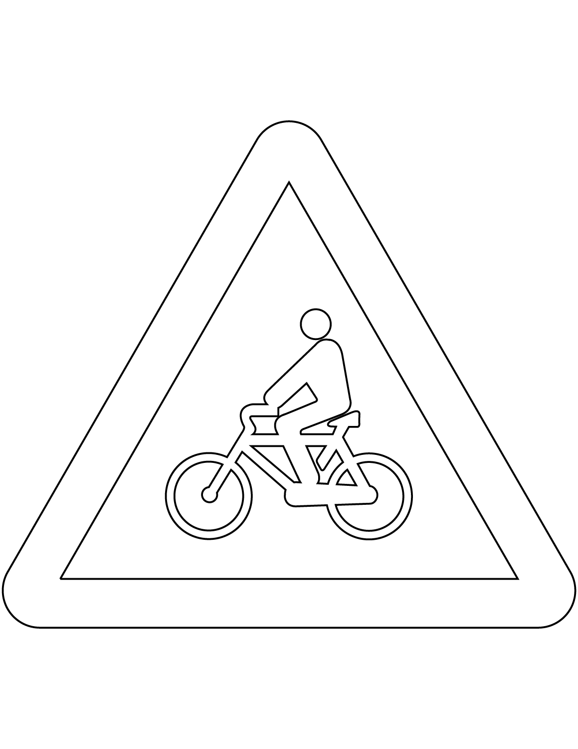 "Cyclists" Sign in Spain