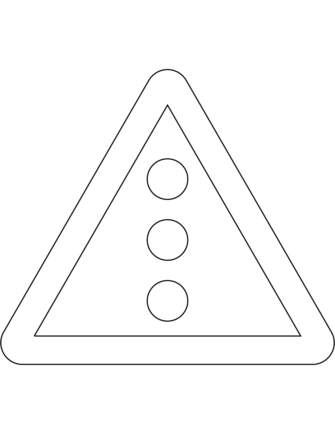 "Traffic Signals Ahead" Sign in Spain