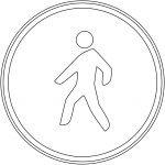 "Pedestrians Only" Sign in Spain