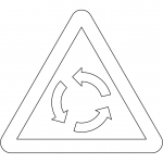 "Roundabout Ahead" Sign in Spain