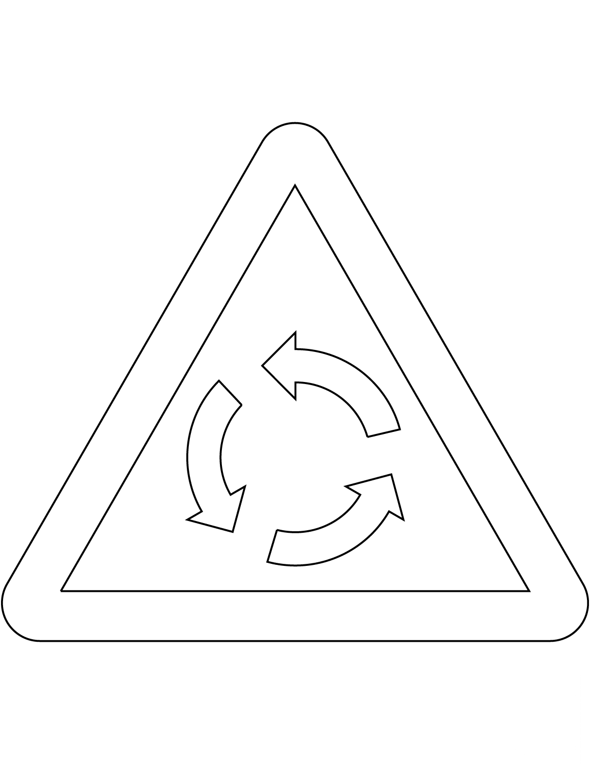 "Roundabout Ahead" Sign in Spain