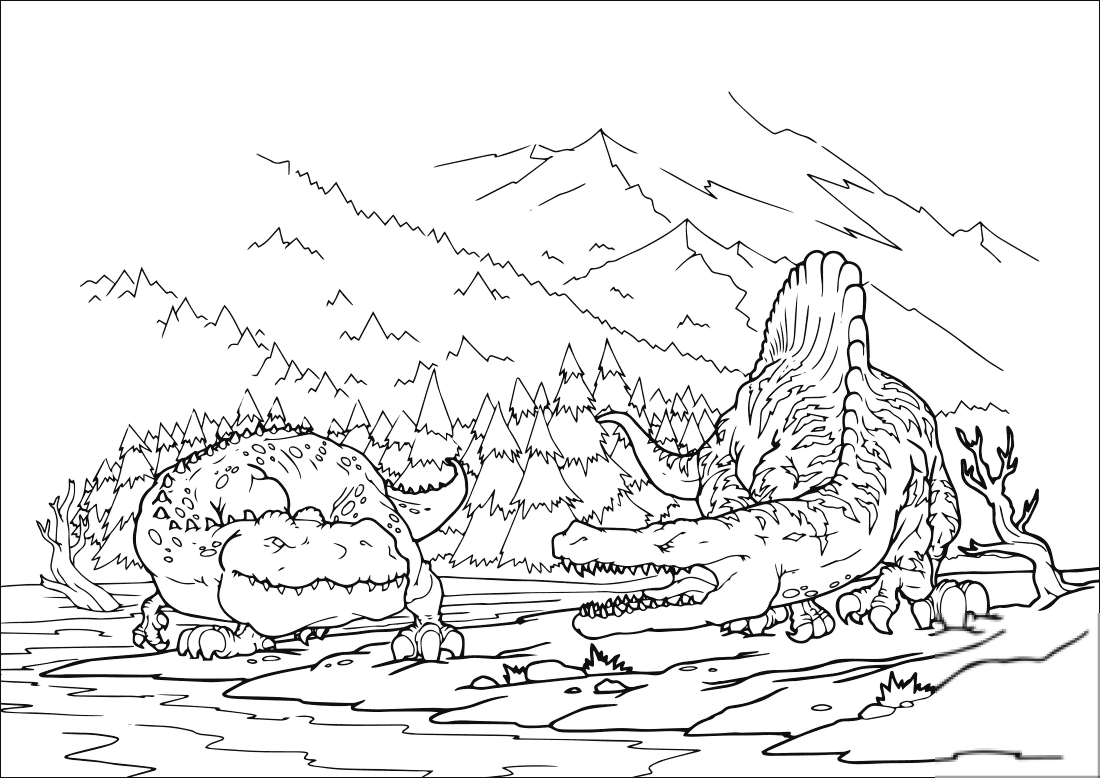 Tyrannosaurus against Spinosaurus