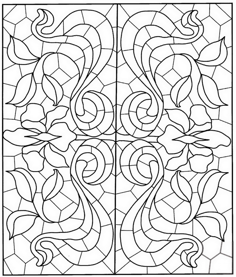 Square Mandala with Stained Glass...