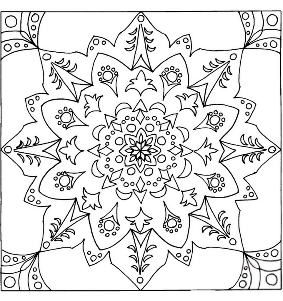 Square Mandala with Traditional...
