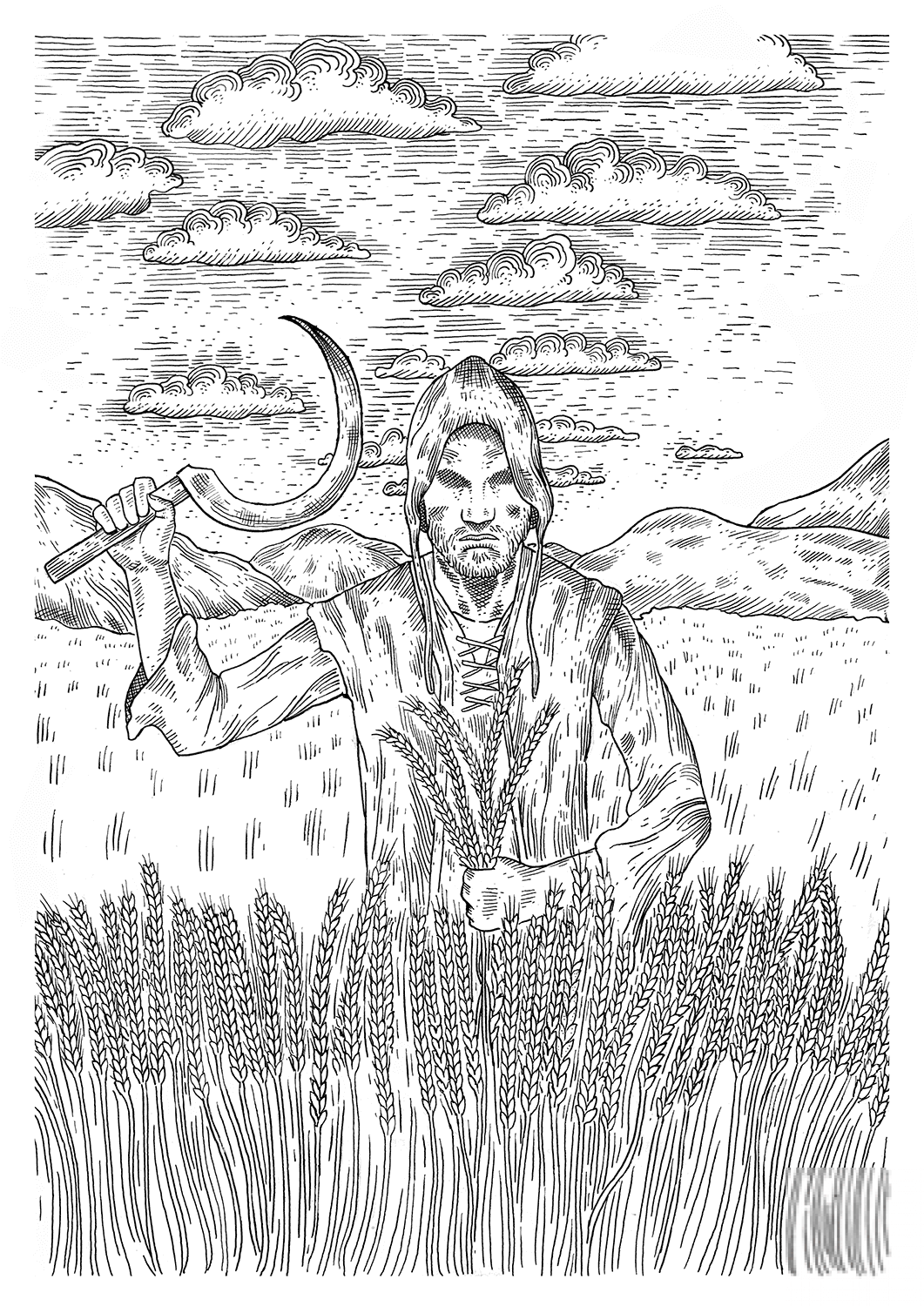 Hard Working Medieval Peasant