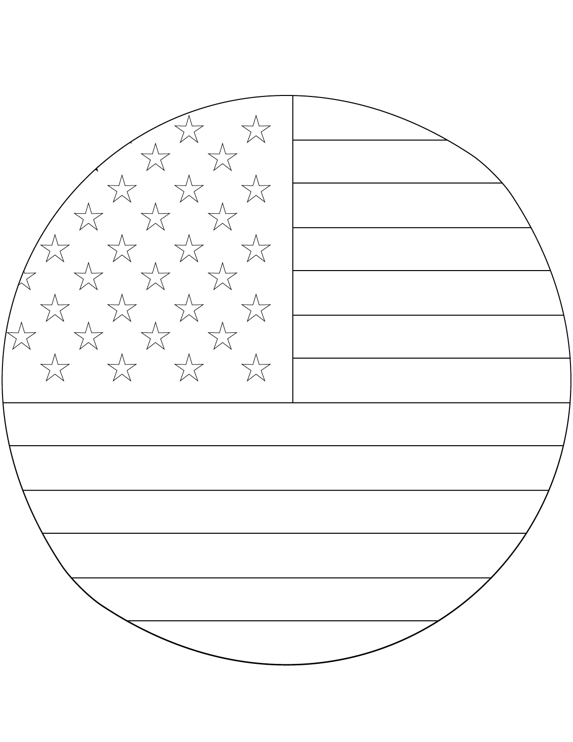 American Flag in Circle