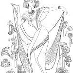 Egyptian Woman in a Traditional Dress