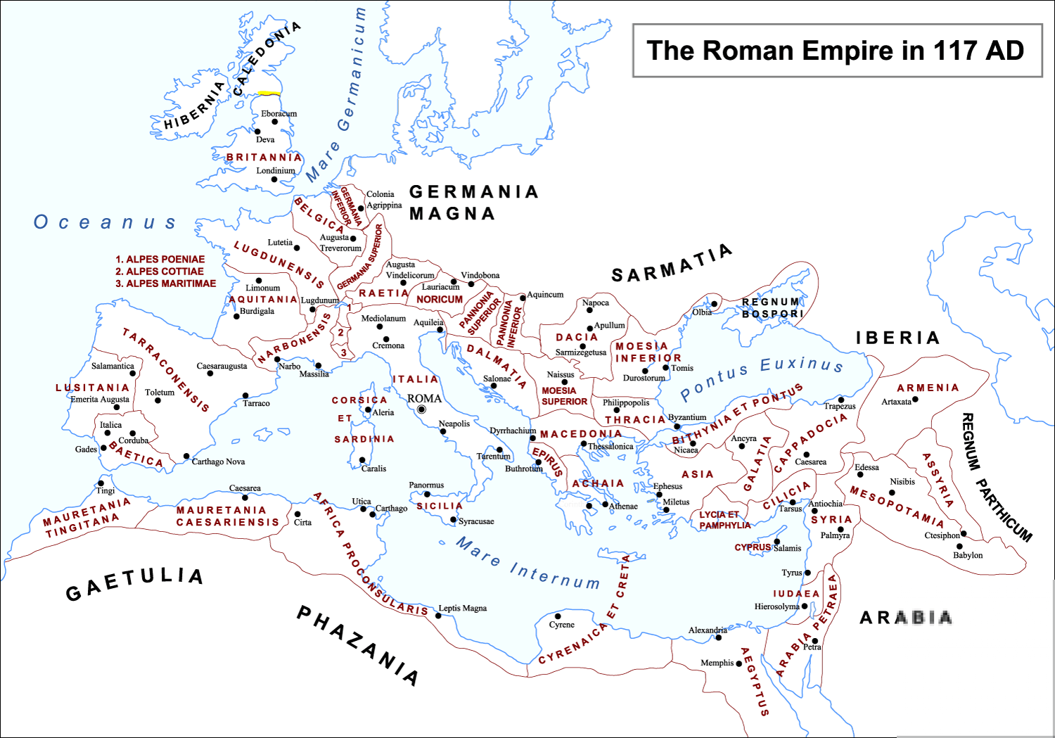 Mapa Imperium Rzymskiego