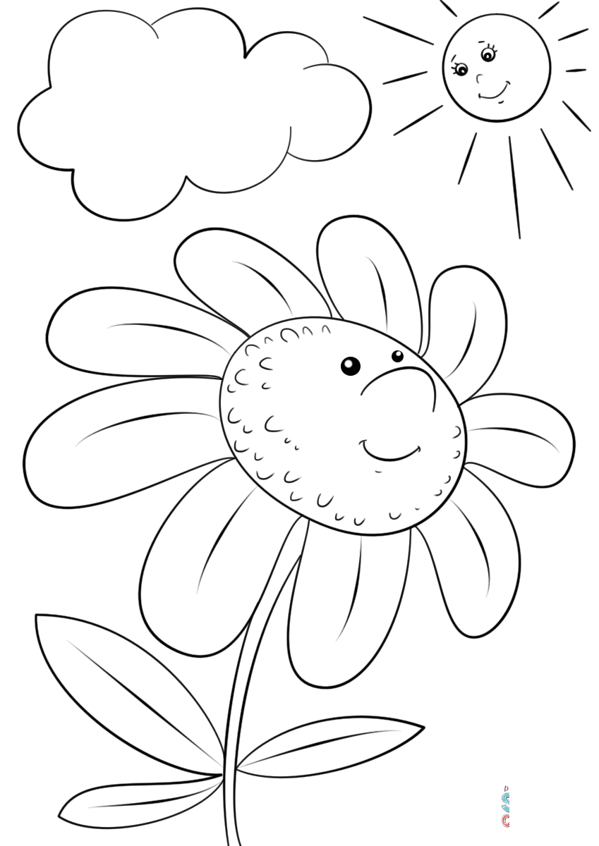 Cartoon Flower Character