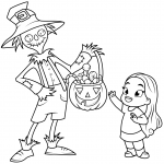 Scarecrow Treats a Little Girl with...