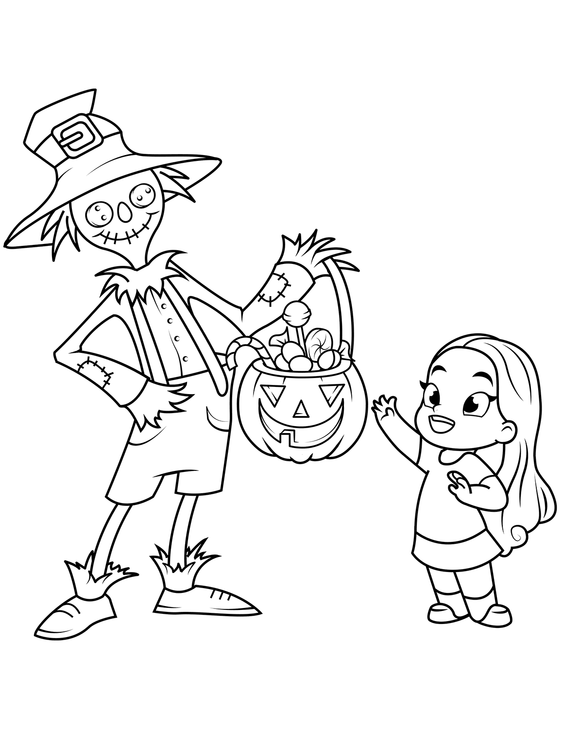 Scarecrow Treats a Little Girl with...