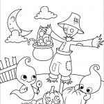 Halloween Scene with a Scarecrow...