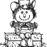 Strach na wróble w starych ubraniach