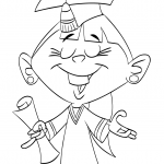Graduation Cartoon Girl