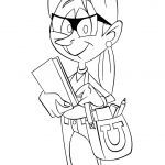 Karykatura gimnazjalistki