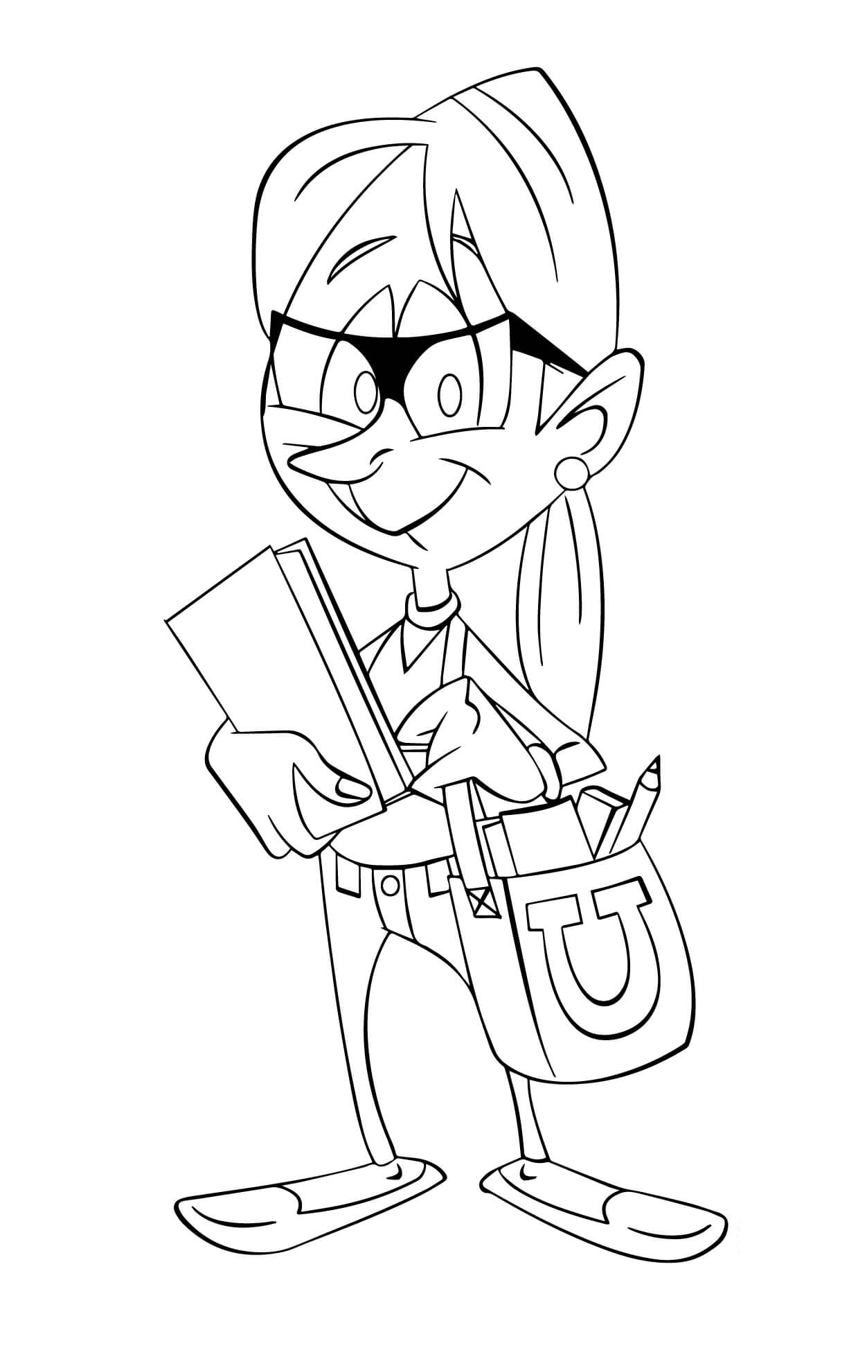 Karykatura gimnazjalistki