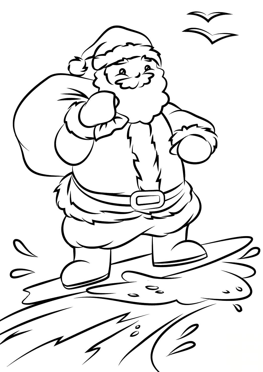 Santa Surfing