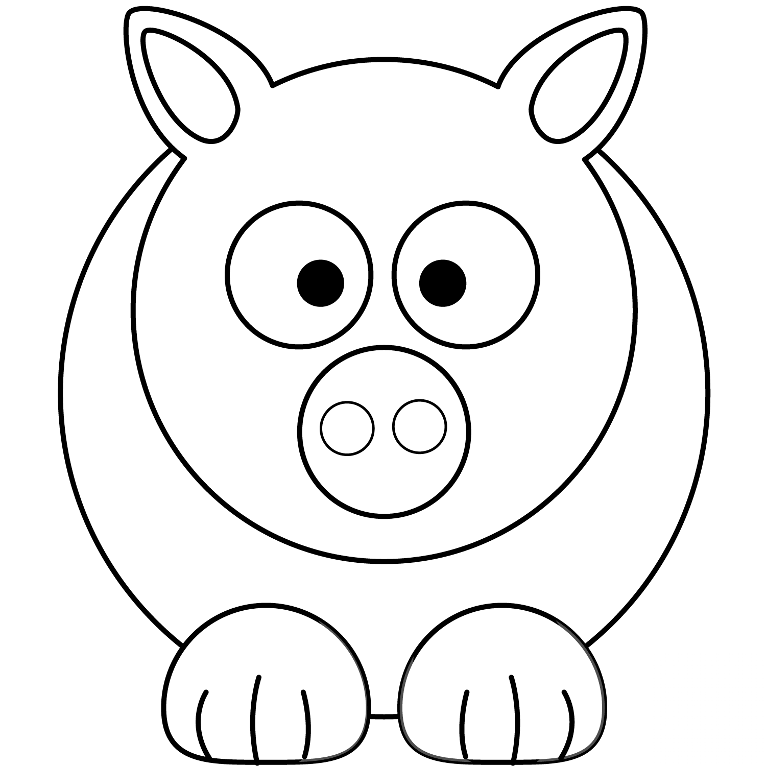 Animowana prosta świnka