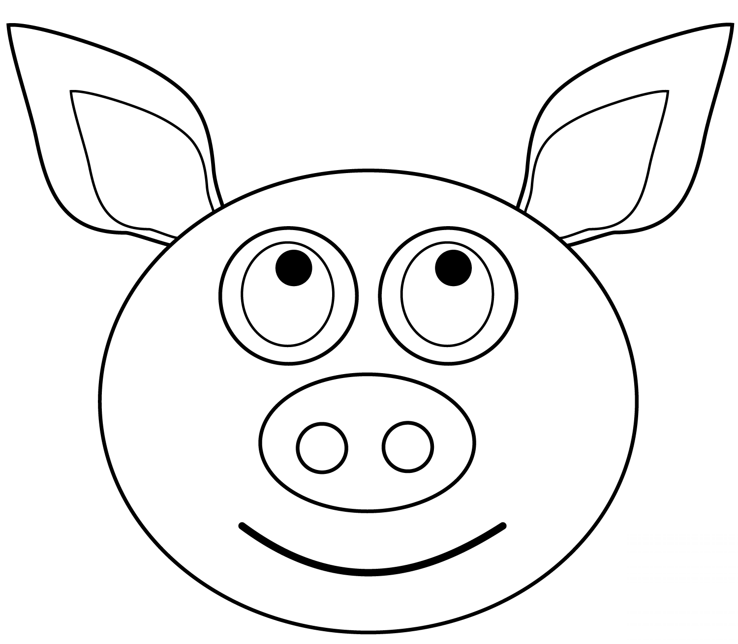 Animowana głowa świnki