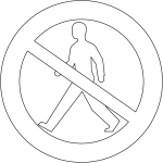 "No Pedestrians" Sign in Sweden