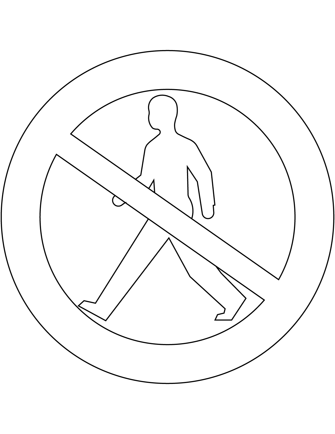 "No Pedestrians" Sign in Sweden