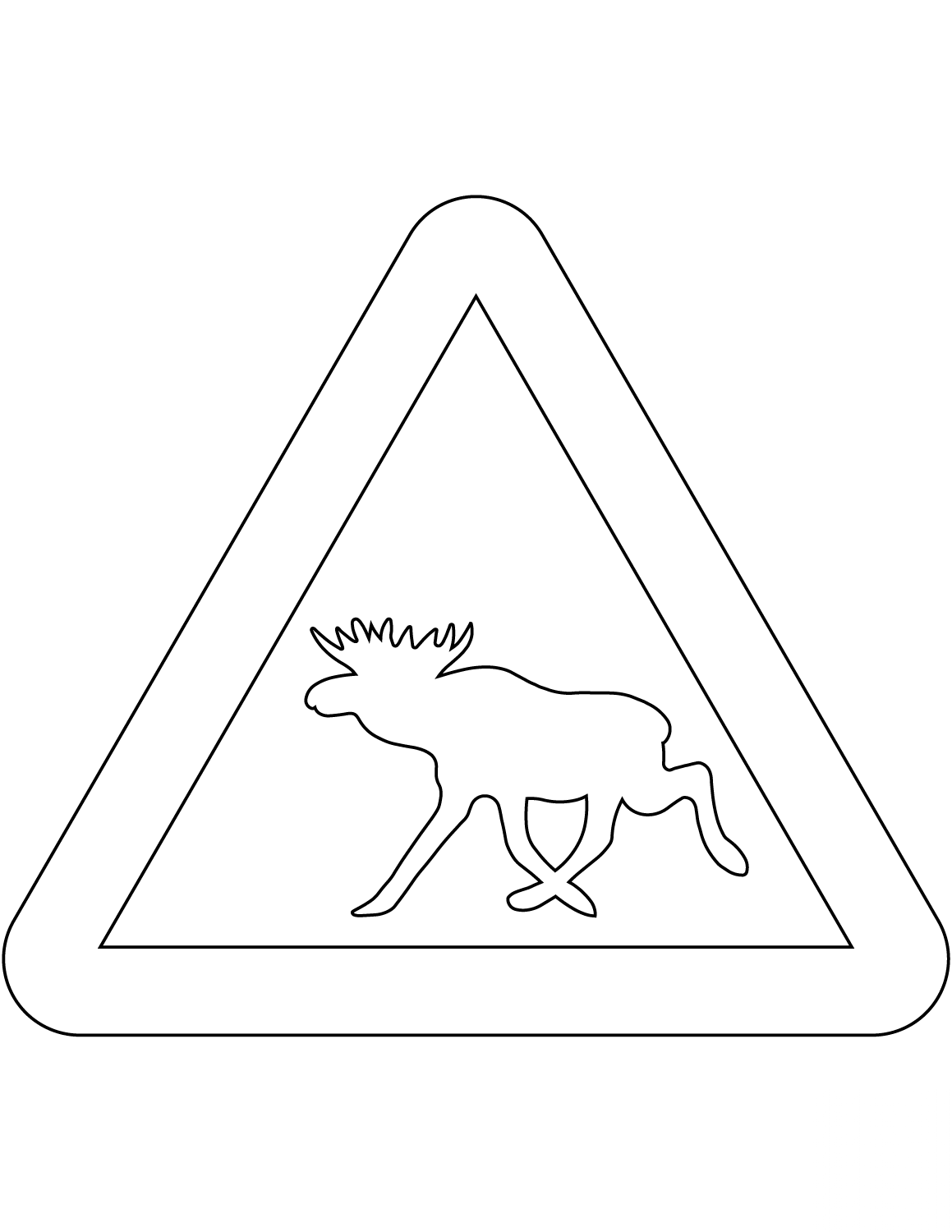 "Wild Animals (Moose)" Sign in Sweden