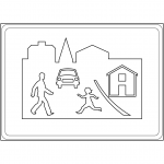 "Residential Area" Sign in Sweden