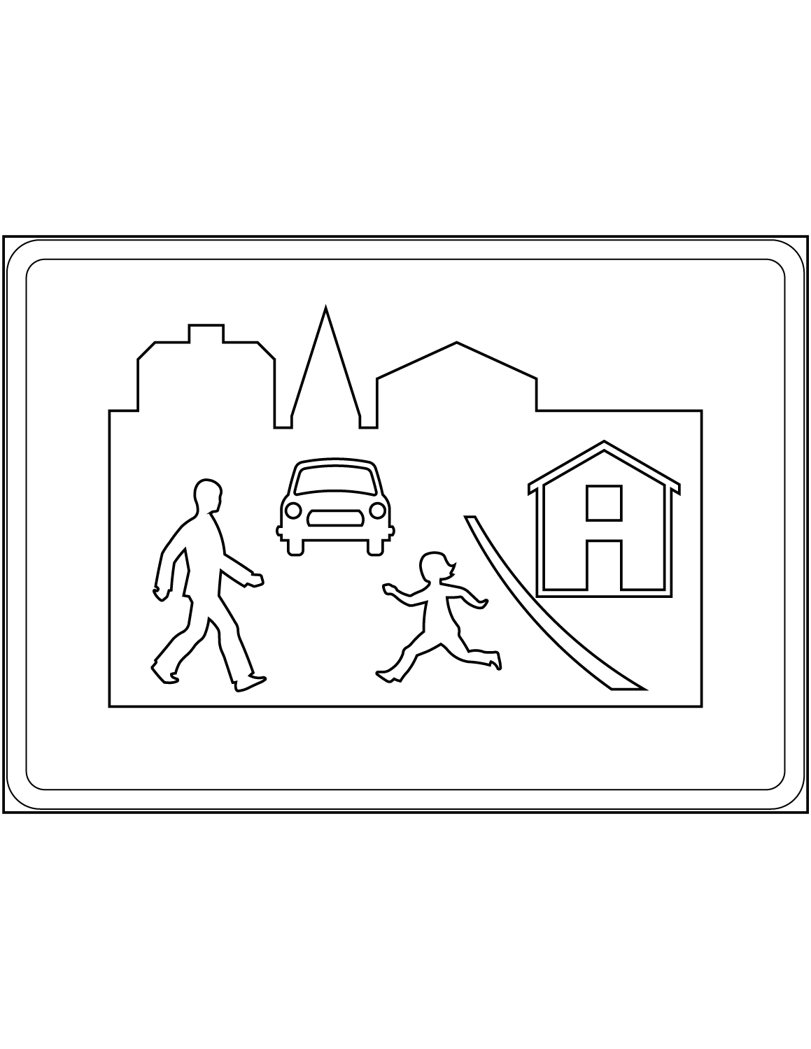 "Residential Area" Sign in Sweden
