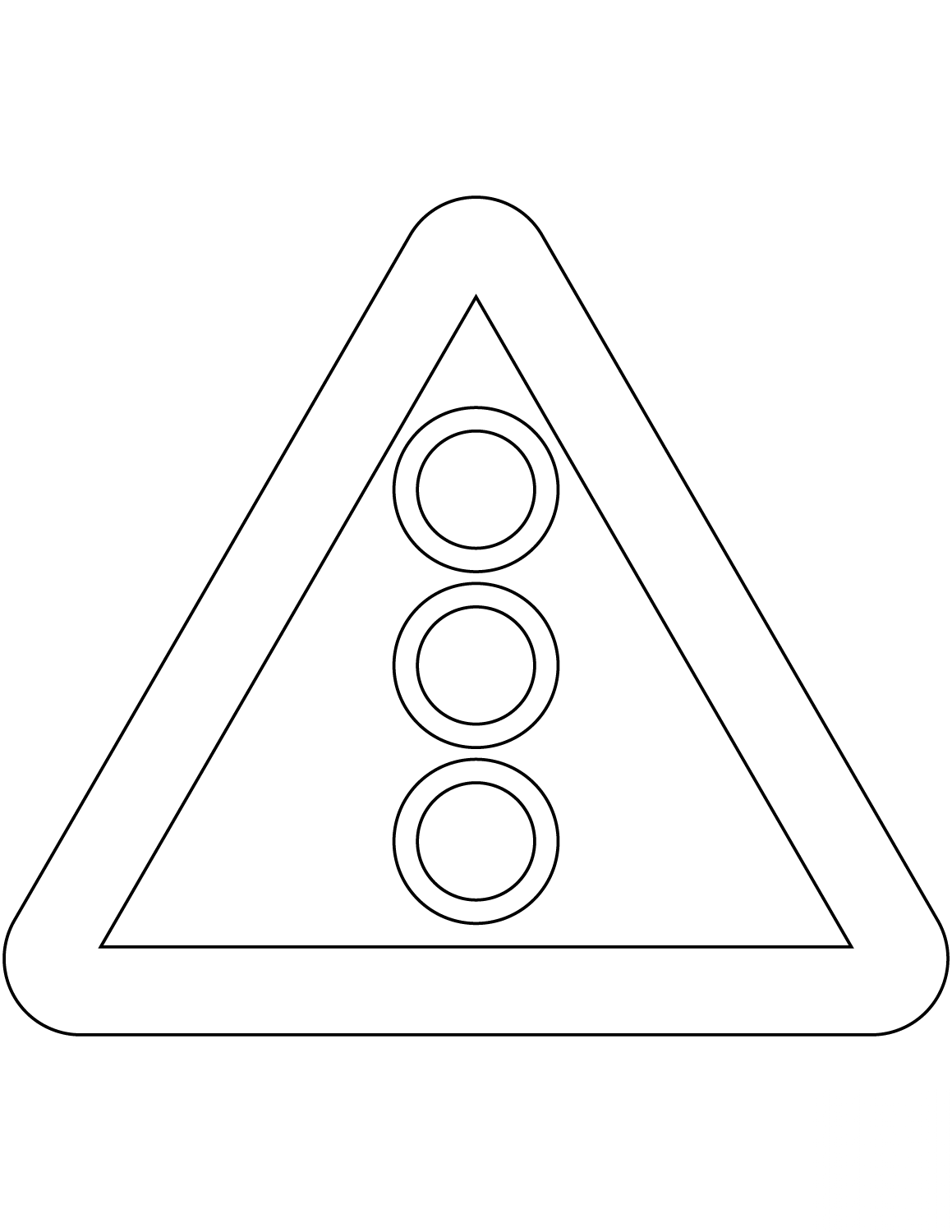 "Traffic Signals Ahead" Sign in Sweden