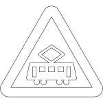 "Tram Crossing" Sign in Sweden