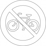 "No Bicycles" Sign in Sweden