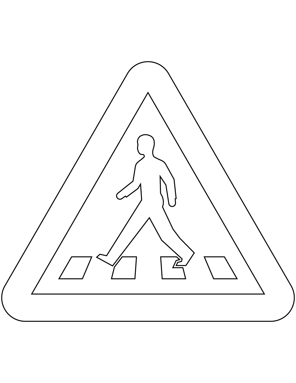 "Pedestrian Crossing Ahead" Sign in...