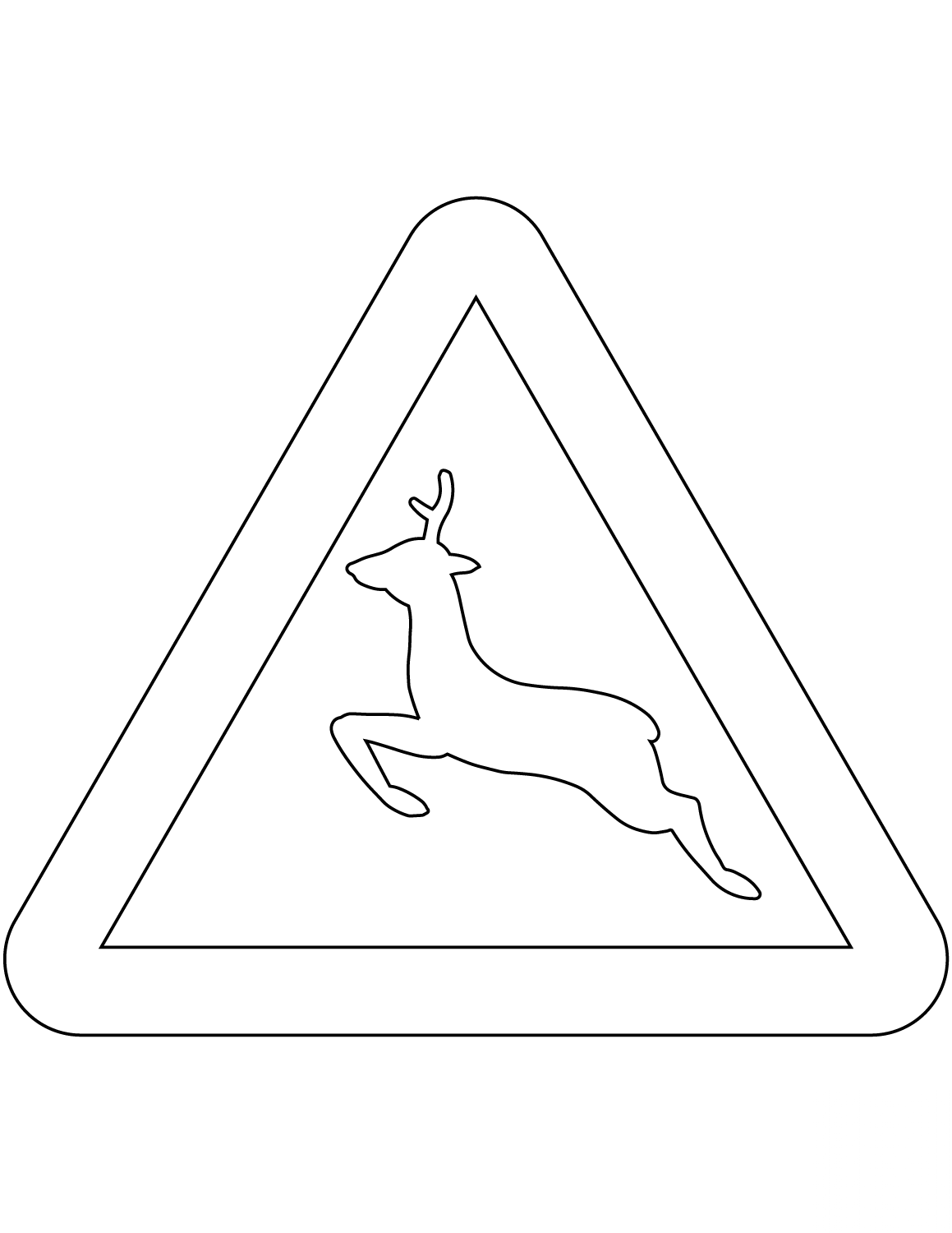 "Wild Animals (Deer)" Sign in Sweden