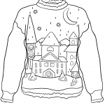 Christmas Sweater with Winter Town